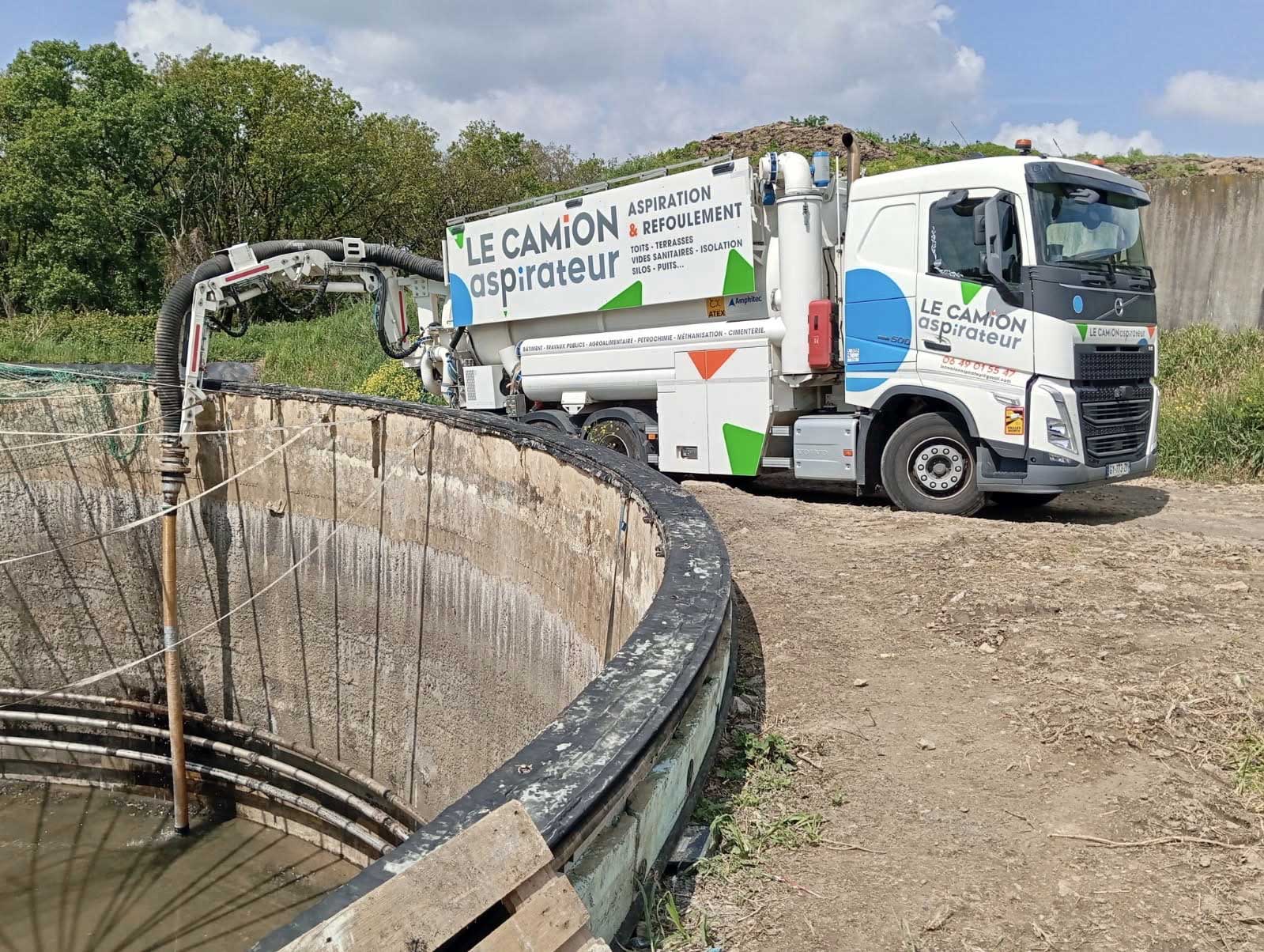 Intervention « Aspiration » réussie sur site de méthanisation dans le sud Morbihan